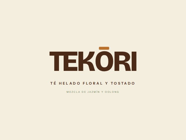 Logotipo de Tekōri, té helado floral y tostado